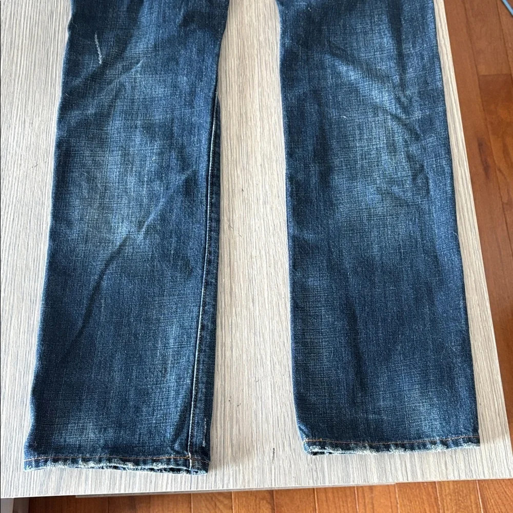 American Eagle Slim Straight Jeans Men’s 28x32 Distressed Blue Denim - Picture 6 of 7